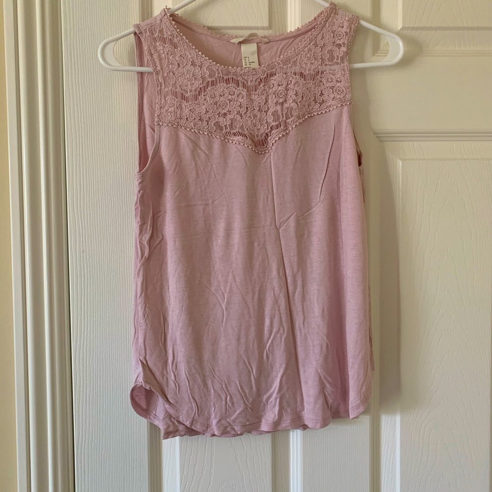 H&M sleeveless pink top